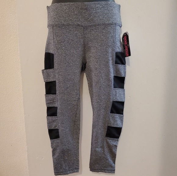 🆕️ Leggings Black & Grey 3/4 - Picture 1 of 5